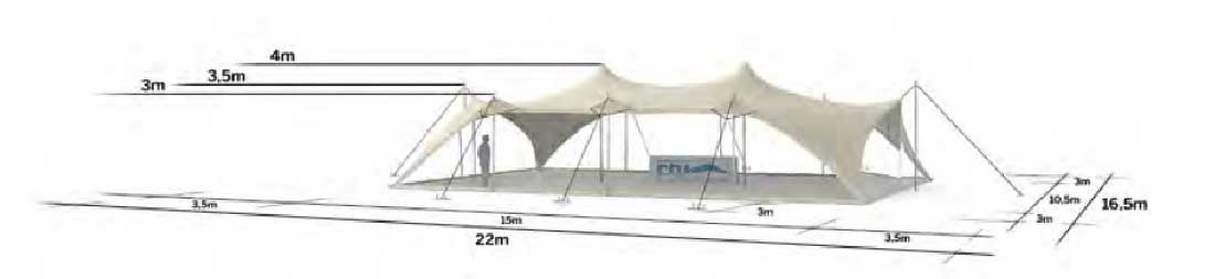 plan de repérage de la tente de réception L-157M2
