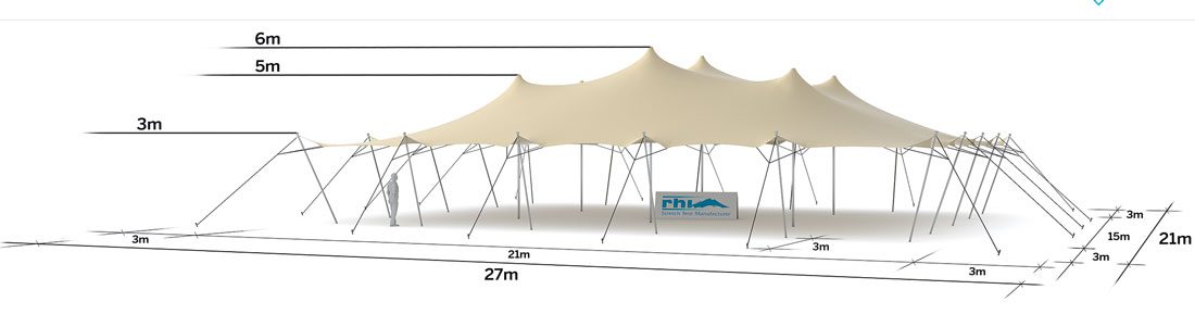 plan de repérage de la tente de réception XL-315M2