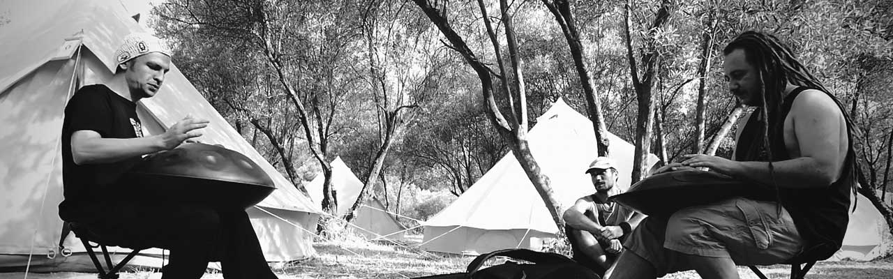 location tentes festival musiciens-handpan