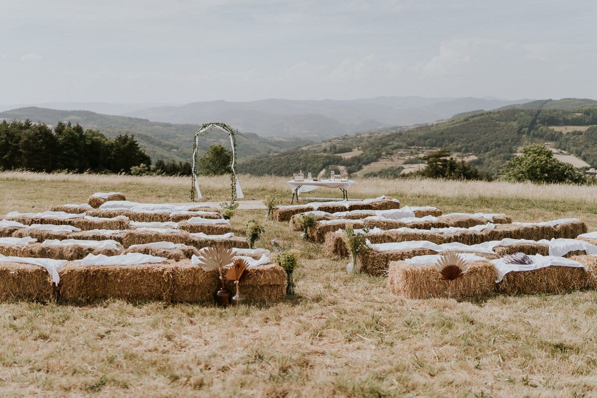 mariage en plein air rustique