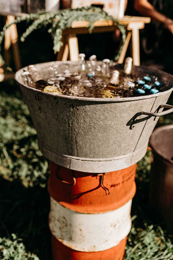 bar à bières pour mariage en extérieur
