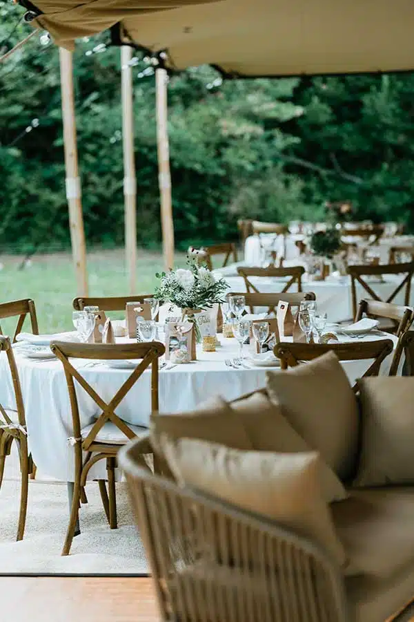 déco de table mariage champêtre à domicile