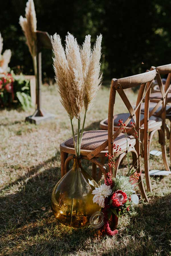 décoration de mariage bohème dans l'Aude pourA&R
