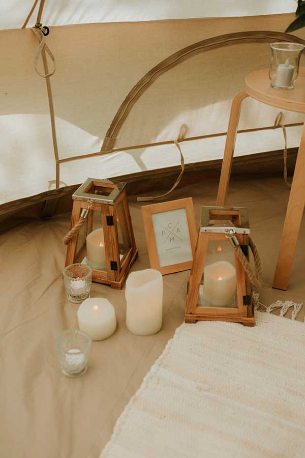 décoration de tente tipi lodge mariage