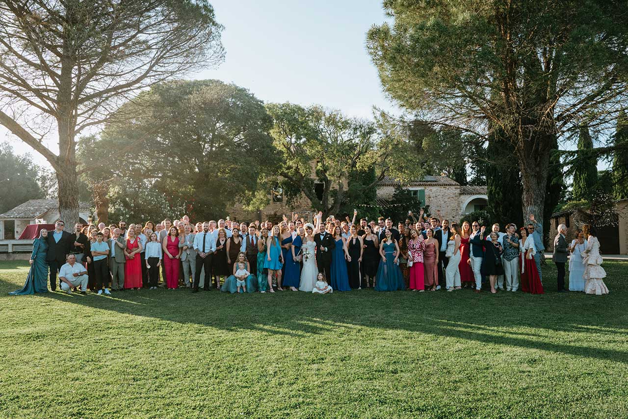 photo de famille mariage luxe à la maison