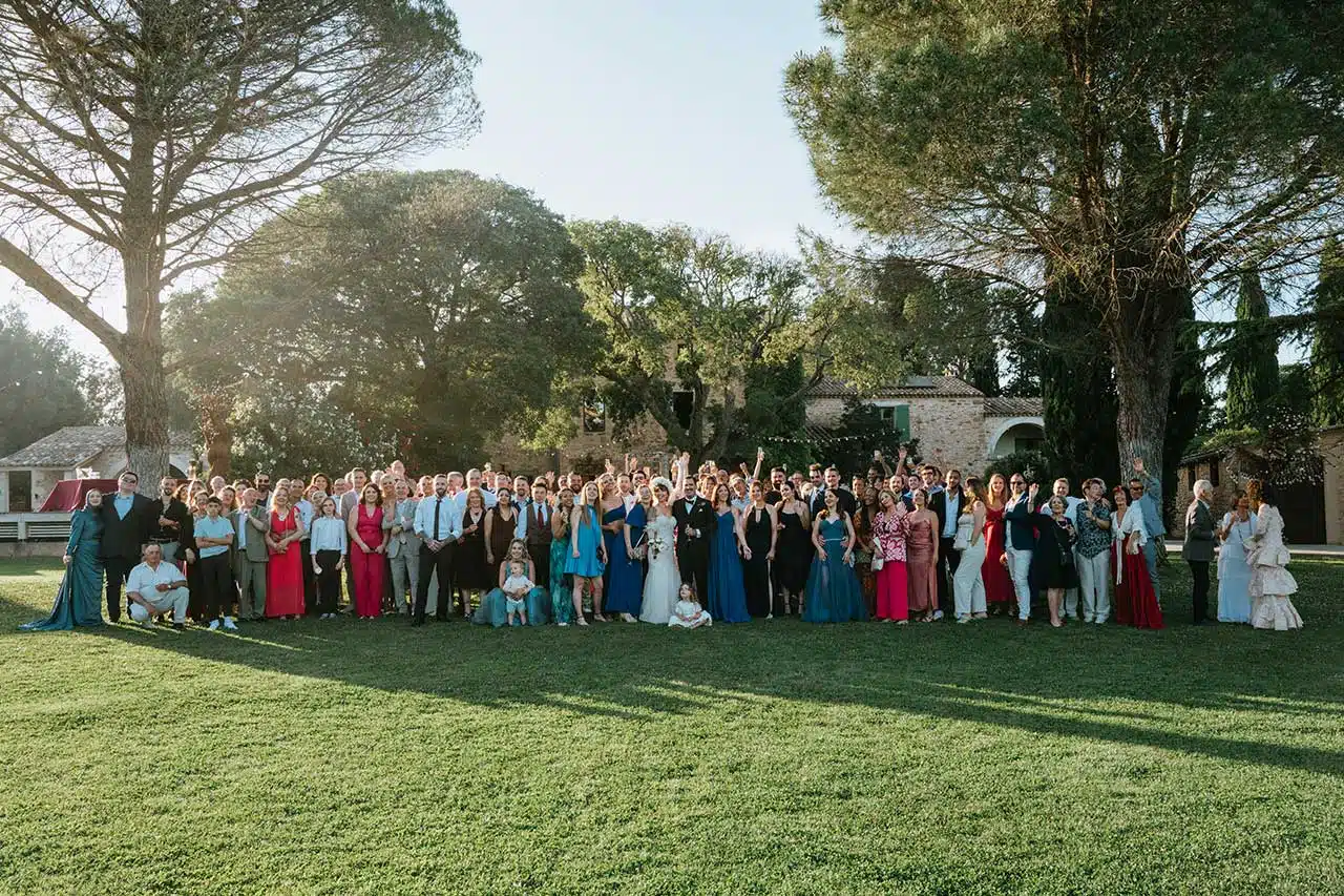 photo de famille mariage luxe à la maison