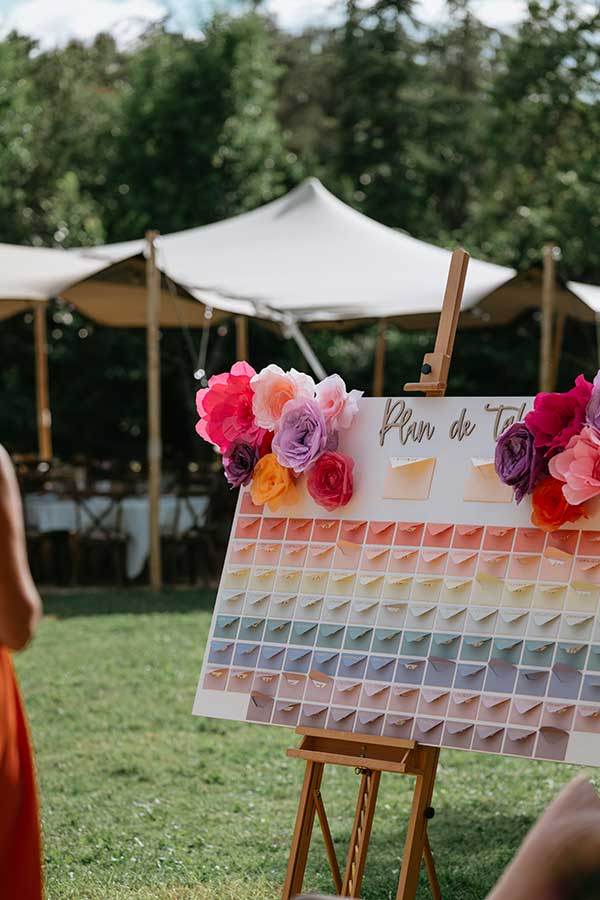 plan de table mariage sous tente berbère