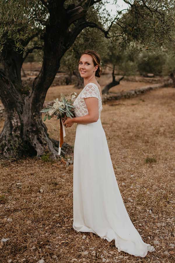 robe de mariée bohème champêtre