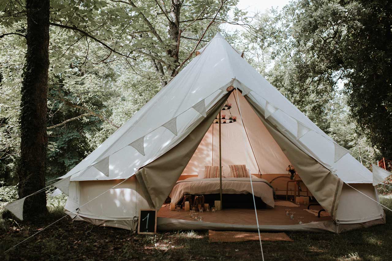 tente mariage camping chic L&J
