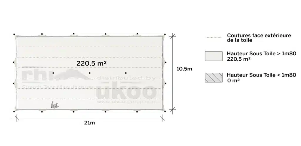 plan de repérage de la tente de réception M-79M2