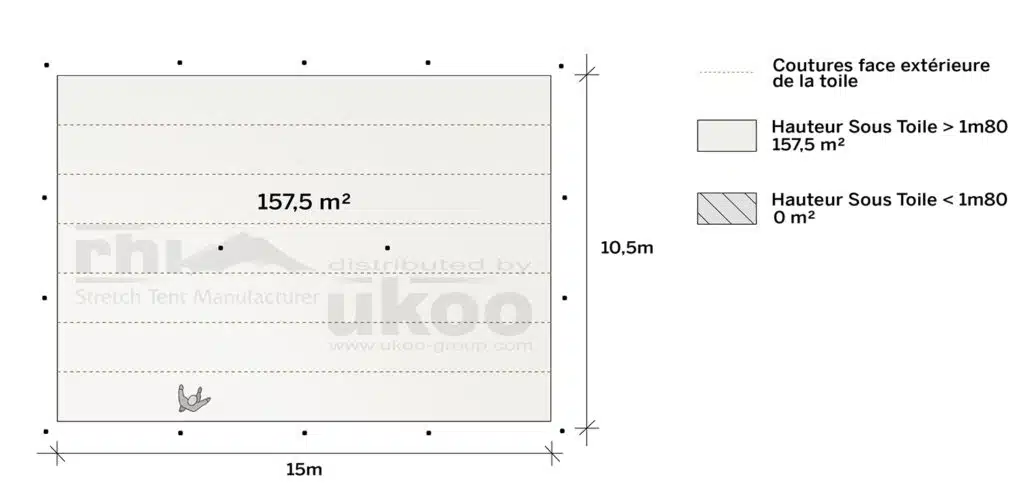 plan de repérage de la tente de réception M-79M2