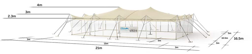 plan de repérage de la tente de réception M-79M2
