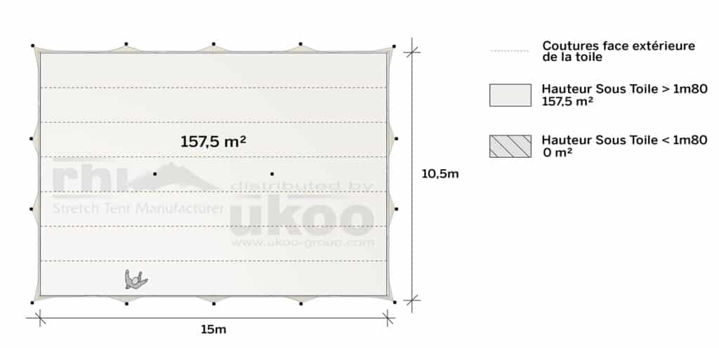 plan de repérage de la tente de réception M-79M2