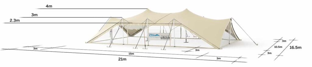 plan de repérage de la tente de réception M-79M2