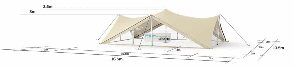 plan de repérage de la tente de réception M-79M2