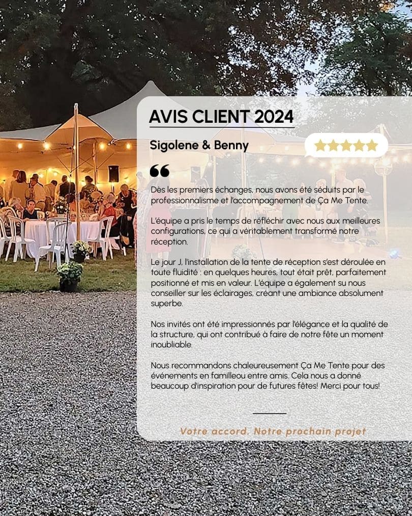 Avis client 2024 de Sigolene et Benny